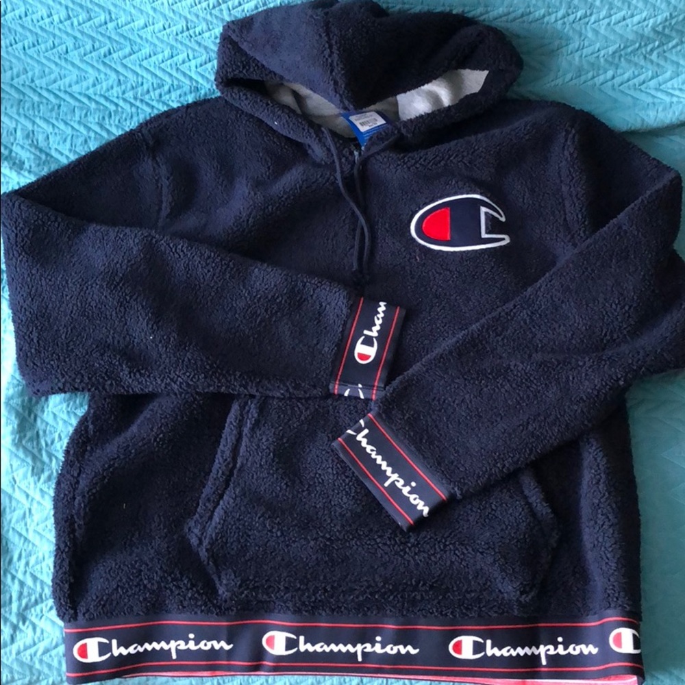 Champion Sherpa half zip pullover hoodie size XL